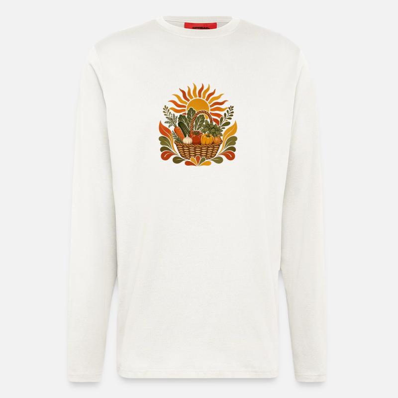 Sommerernte Korb - Langarmshirt - made by SPREAD  - OFF WHITE