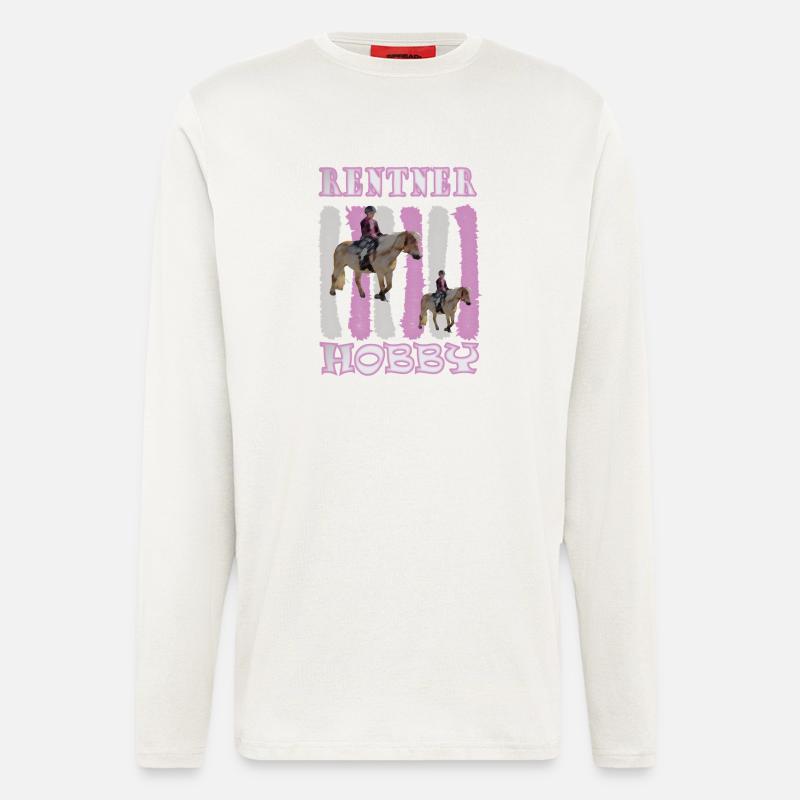 Rentner Hobby Reiten - Langarmshirt - made by SPREAD - OFF WHITE