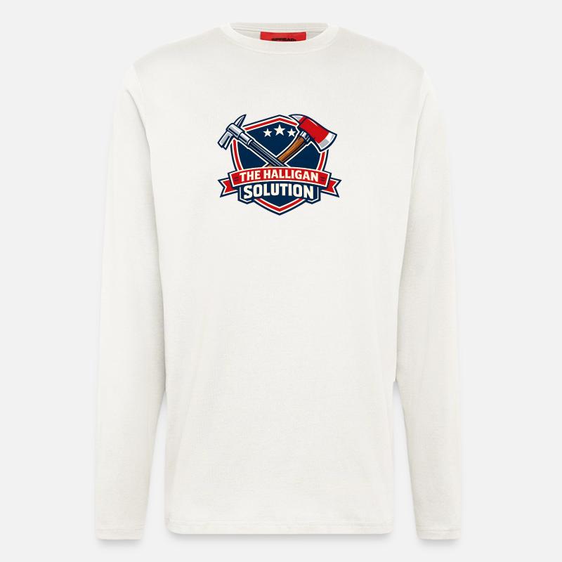 Halligan Solution Schild Grafik - Langarmshirt - made by SPREAD  - OFF WHITE