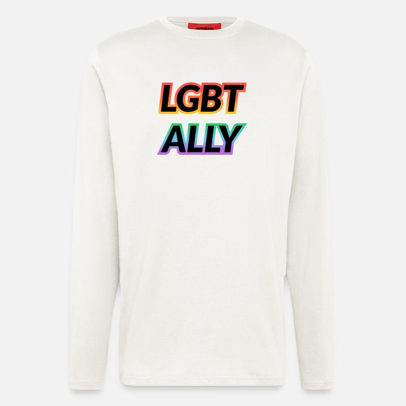 LGBT ALLY - Langarmshirt - made by SPREAD  - OFF WHITE