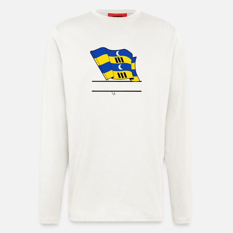 Ameland Flag – Custom Island Design - Longsleeve - made by SPREAD - OFF WHITE