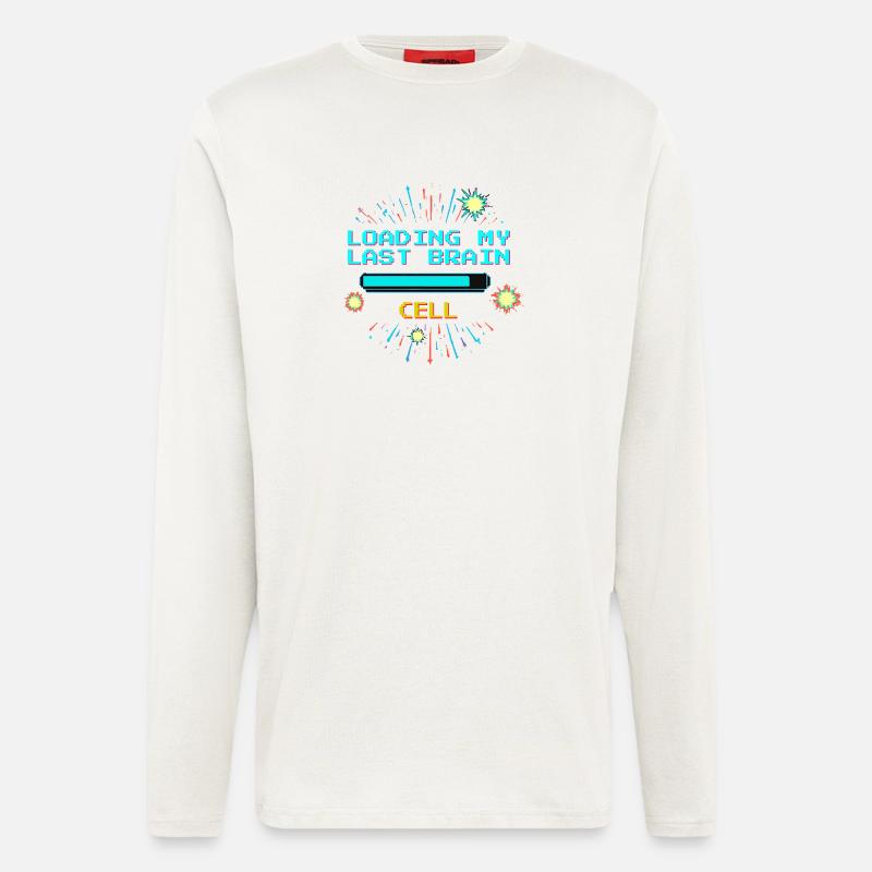 Retro Pixel Vaporwave Tempel Gaming - Langarmshirt - made by SPREAD - OFF WHITE