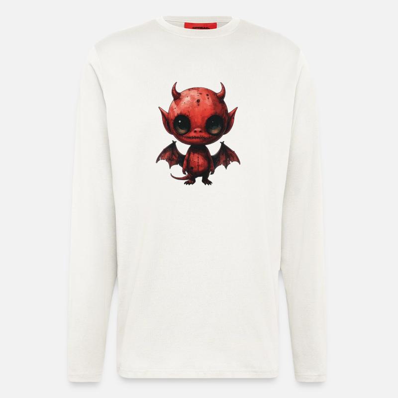Creepy Cute Red Devil - Longsleeve - made by SPREAD  - OFF WHITE