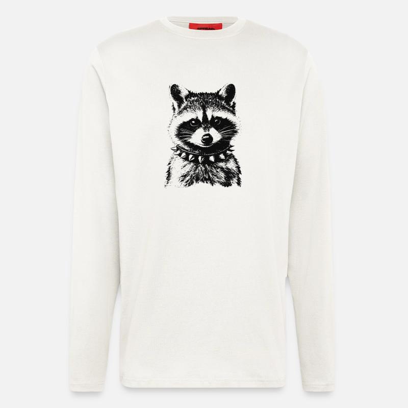 Punk Waschbär - Langarmshirt - made by SPREAD  - OFF WHITE