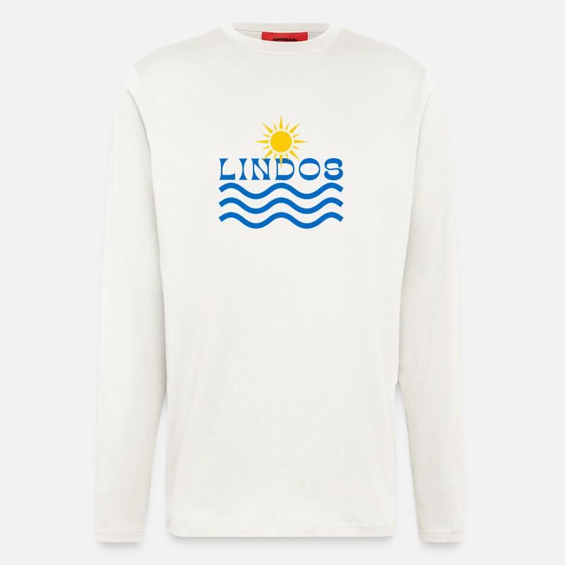 Lindos Sun and Waves - Longsleeve - made by SPREAD  - OFF WHITE