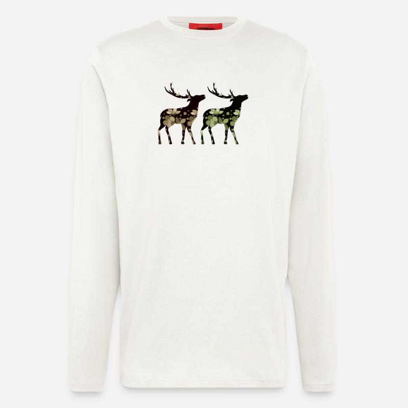 Hirsch - Langarmshirt - made by SPREAD - OFF WHITE