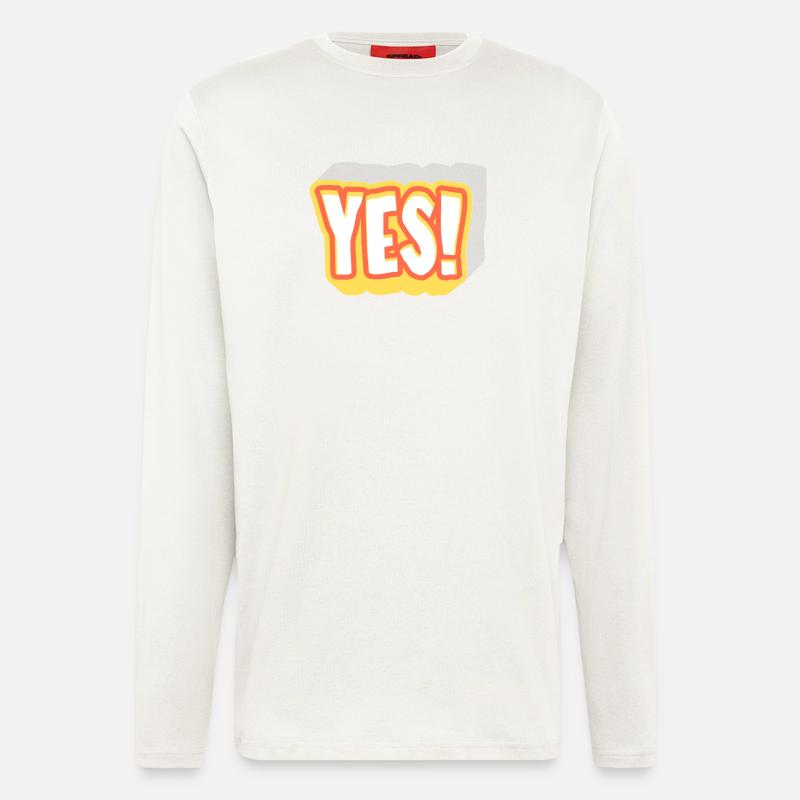 Yes! Bright Pop-Yes design - Longsleeve - made by SPREAD - OFF WHITE