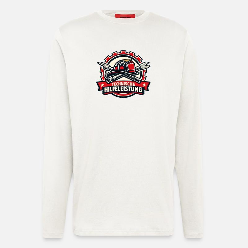 Technische Hilfeleistung Abzeichen - Langarmshirt - made by SPREAD - OFF WHITE