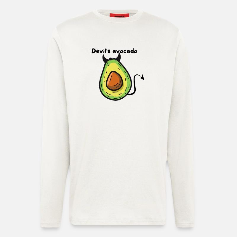 Avocado Demon Pop Cartoon - Longsleeve - made by SPREAD  - OFF WHITE