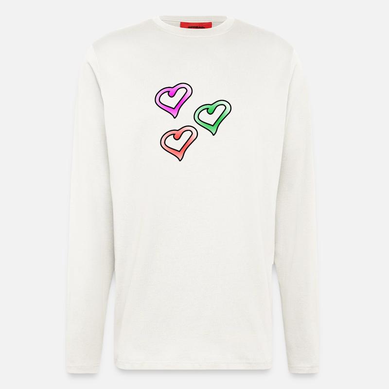 Herzen - Langarmshirt - made by SPREAD - OFF WHITE
