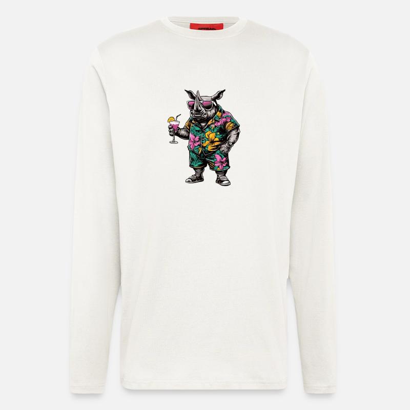 Rhino Comic Summer - Longsleeve - made by SPREAD  - OFF WHITE