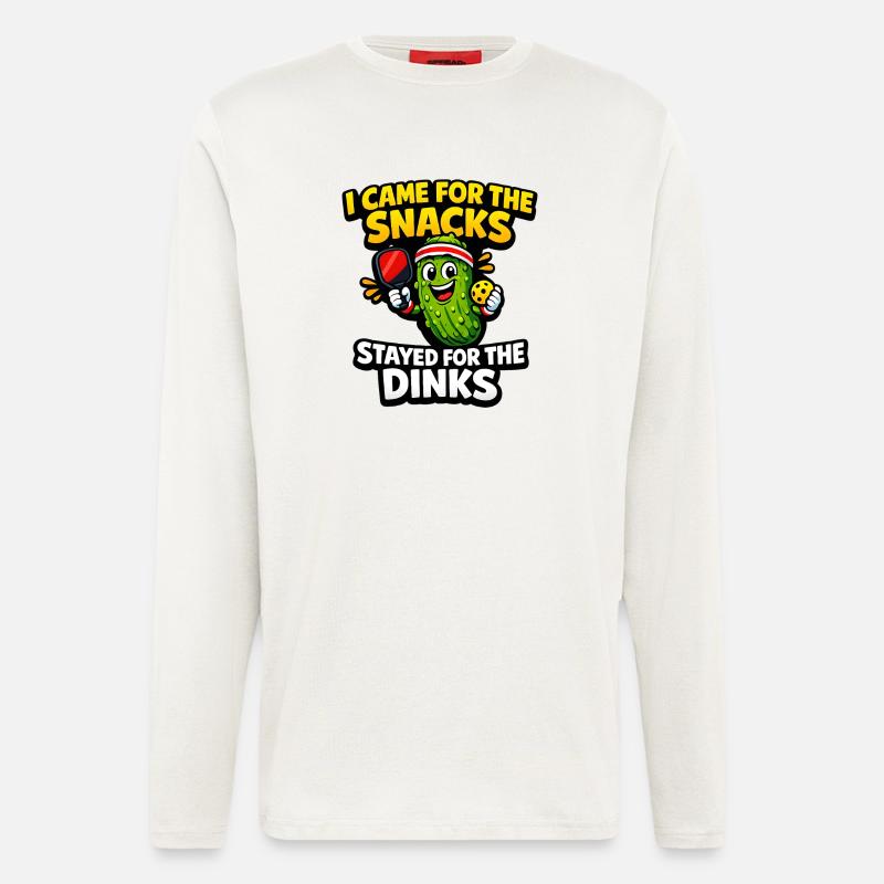 Gurkenheld: Snacks instead of dinks - Longsleeve - made by SPREAD - OFF WHITE