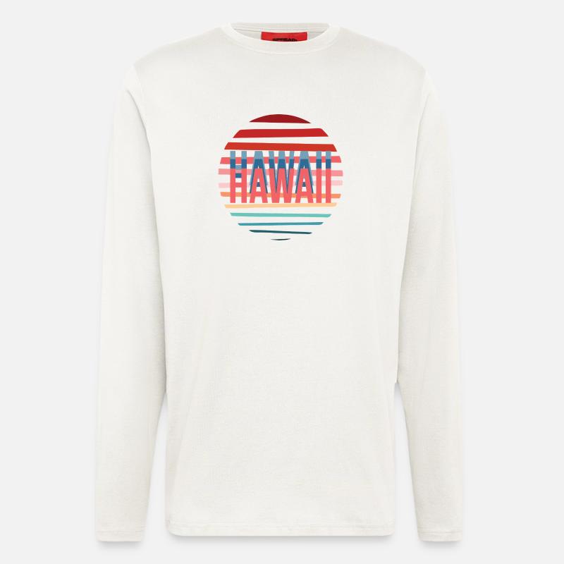 Hawai retro sun - Langarmshirt - made by SPREAD  - OFF WHITE