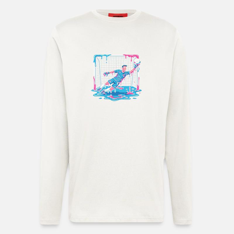 Tropfender Flüssigkeits-Torwart - Langarmshirt - made by SPREAD  - OFF WHITE