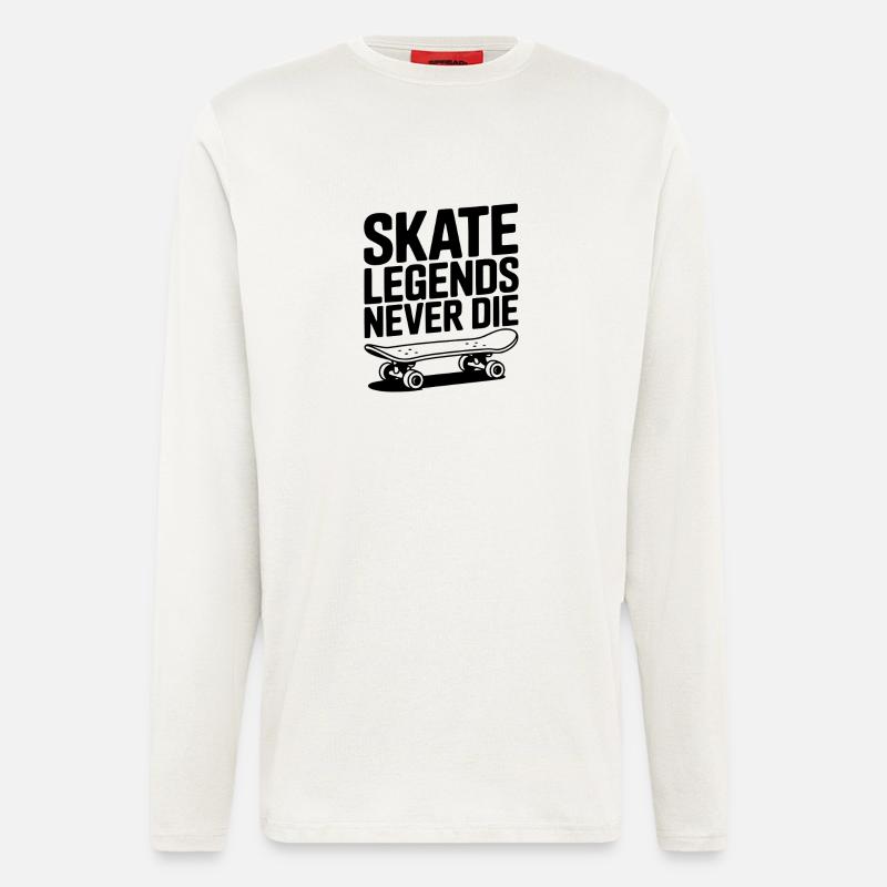 Skate Legends Never Die - Longsleeve - made by SPREAD  - OFF WHITE