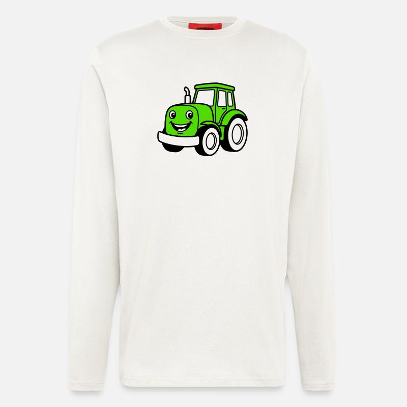 Enfants tracteurs - Manches longues bio décontracté fabriqué en UE - OFF WHITE