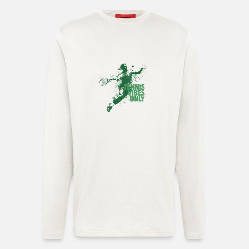 Tennis-Vibes Nur Spritzer - Langarmshirt - made by SPREAD - OFF WHITE