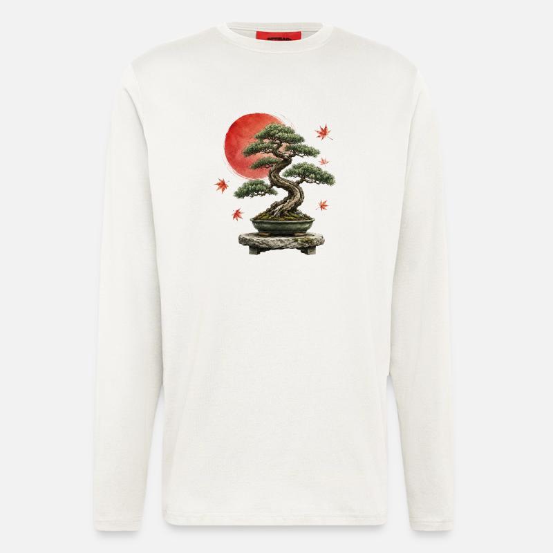 Bonsai Red Sun - Longsleeve - made by SPREAD  - OFF WHITE