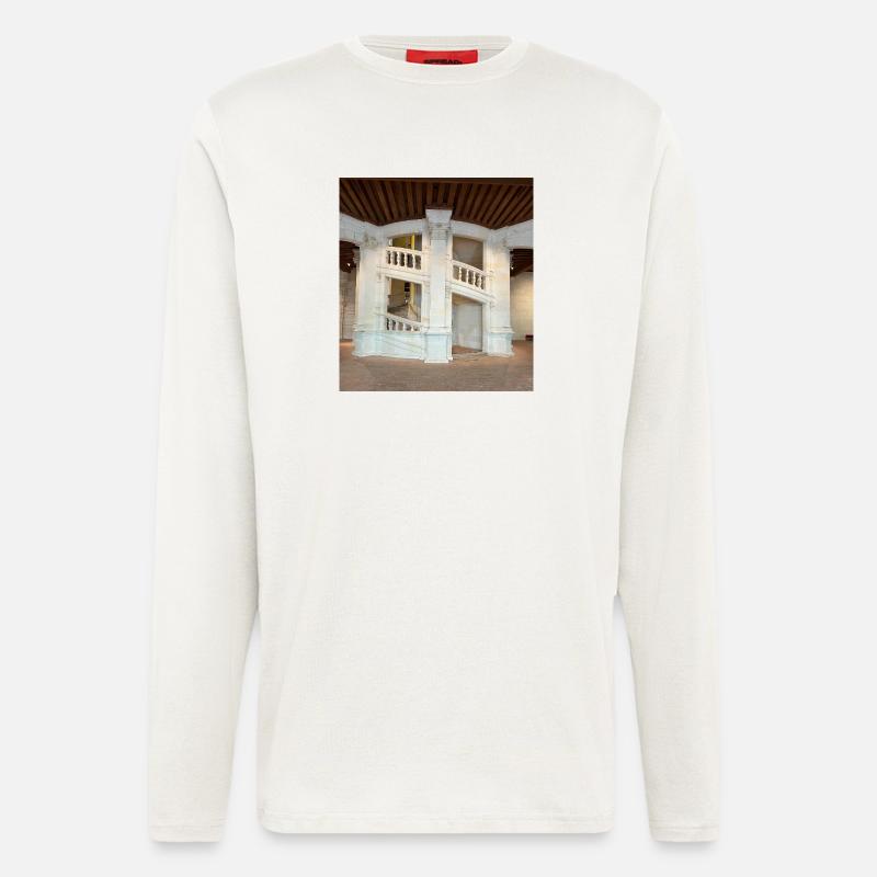 Double Spiral Staircase - Longsleeve - made by SPREAD  - OFF WHITE