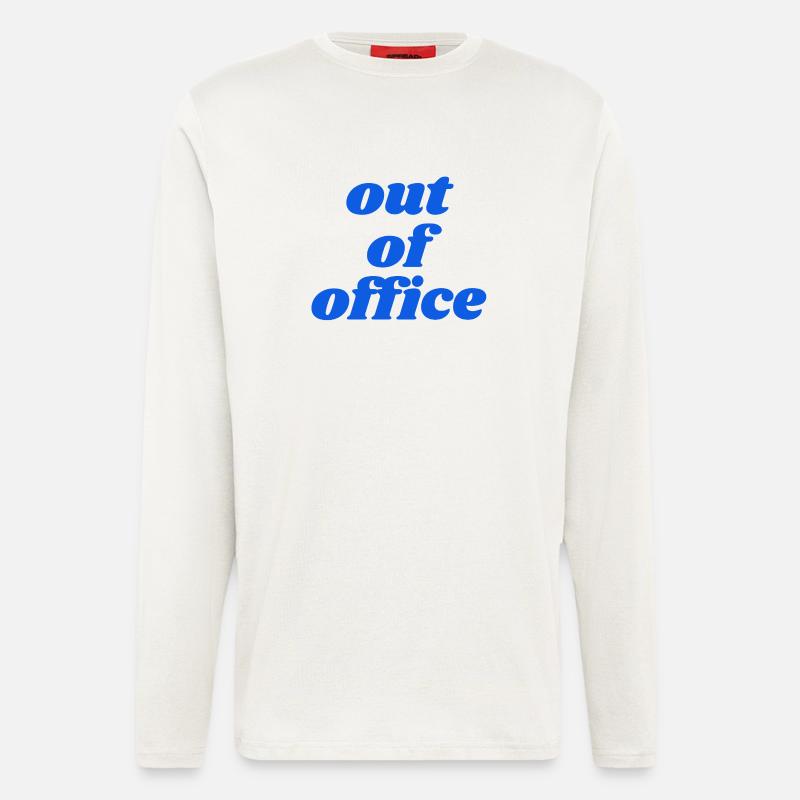 Absent du bureau - Manches longues bio décontracté fabriqué en UE - OFF WHITE