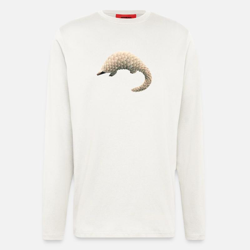 Pangolin - Manches longues bio décontracté fabriqué en UE - OFF WHITE