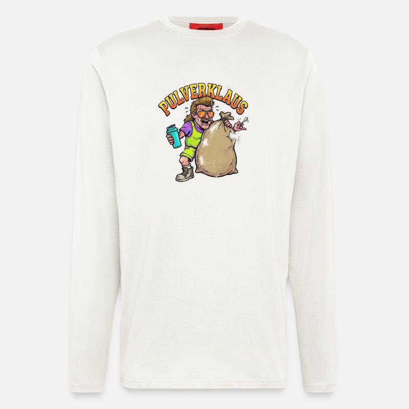 Pulverklaus: Protein oder Zauberpulver Gym - Langarmshirt - made by SPREAD  - OFF WHITE