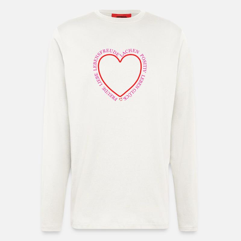 Herzring der Freude - Langarmshirt - made by SPREAD  - OFF WHITE
