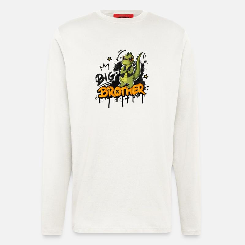 Dino Großer Bruder Style - Langarmshirt - made by SPREAD - OFF WHITE