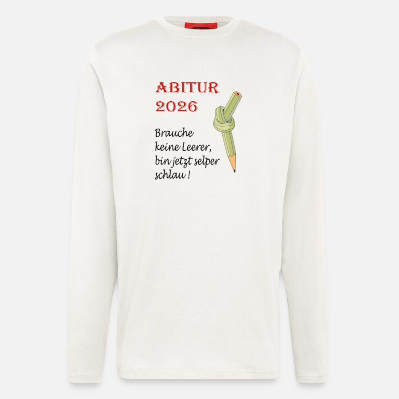 ABITUR_2026 - Langarmshirt - made by SPREAD - OFF WHITE