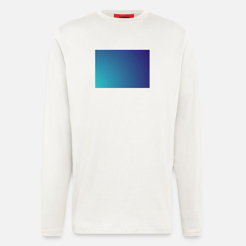 Kreisender Cyan-Violett Gradient - Langarmshirt - made by SPREAD  - OFF WHITE