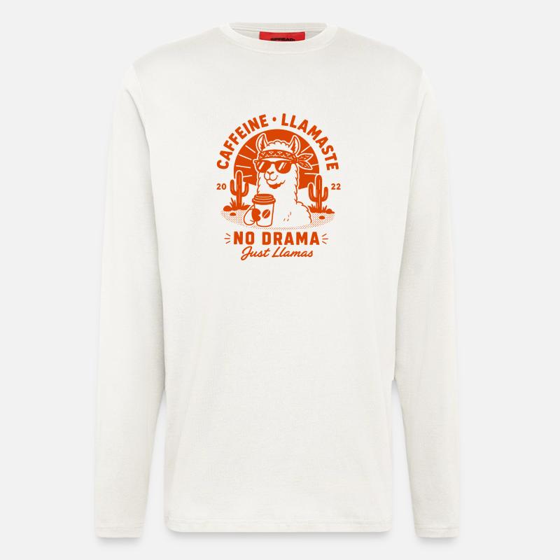 Pas de problème, chill Chill - Manches longues bio décontracté fabriqué en UE - OFF WHITE