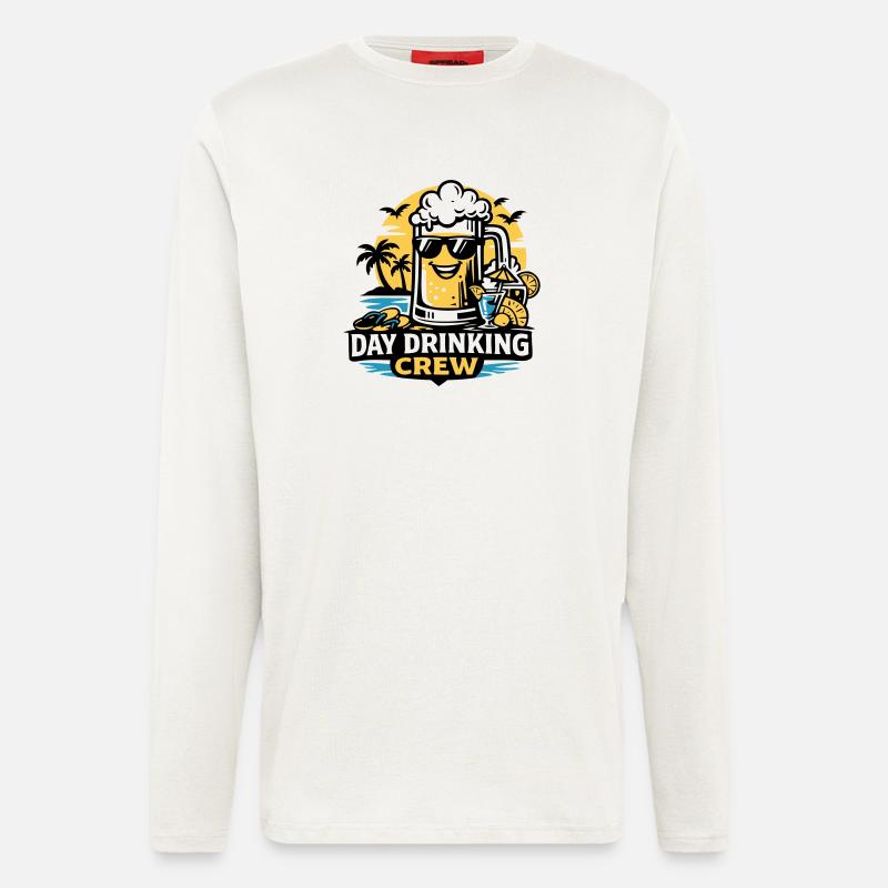 Strand Crew Bier Surf Icon - Langarmshirt - made by SPREAD  - OFF WHITE