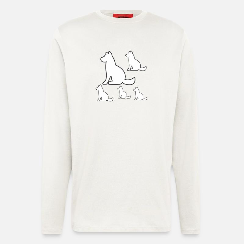 Hunde - Langarmshirt - made by SPREAD  - OFF WHITE