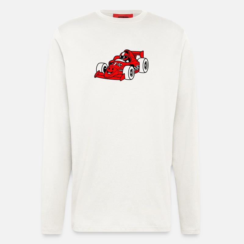 Racing Car Child - Longsleeve - made by SPREAD  - OFF WHITE
