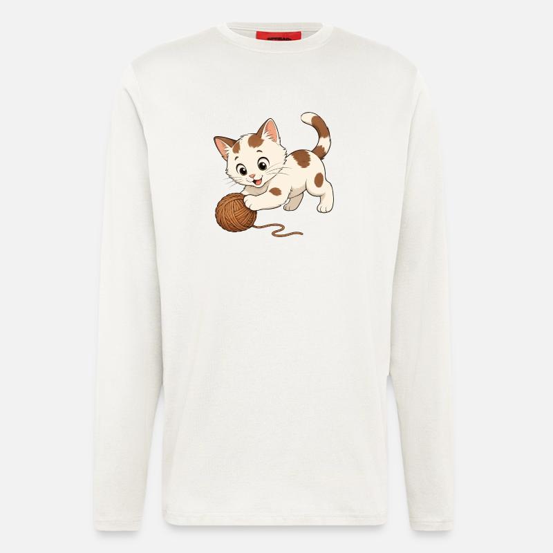 Kitten plays - Longsleeve - made by SPREAD  - OFF WHITE