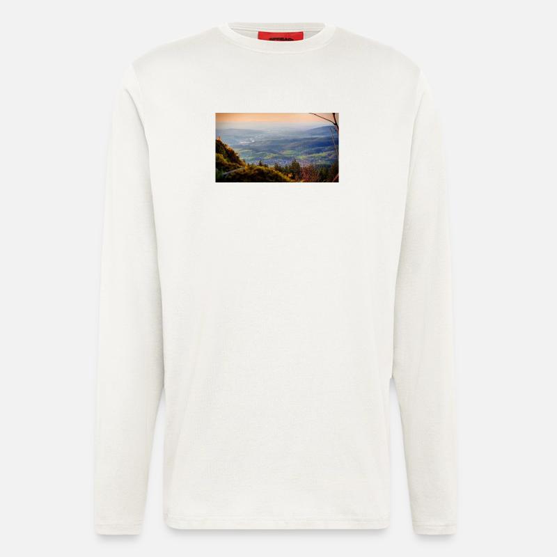 Evening panorama mountain landscape - Longsleeve - made by SPREAD - OFF WHITE