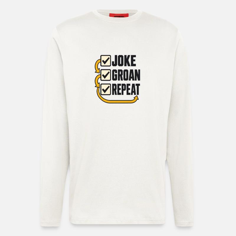 Checklist Joke Groan Repeat - Longsleeve - made by SPREAD - OFF WHITE