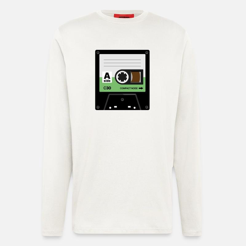 Cassette Minuscule - Manches longues bio décontracté fabriqué en UE - OFF WHITE