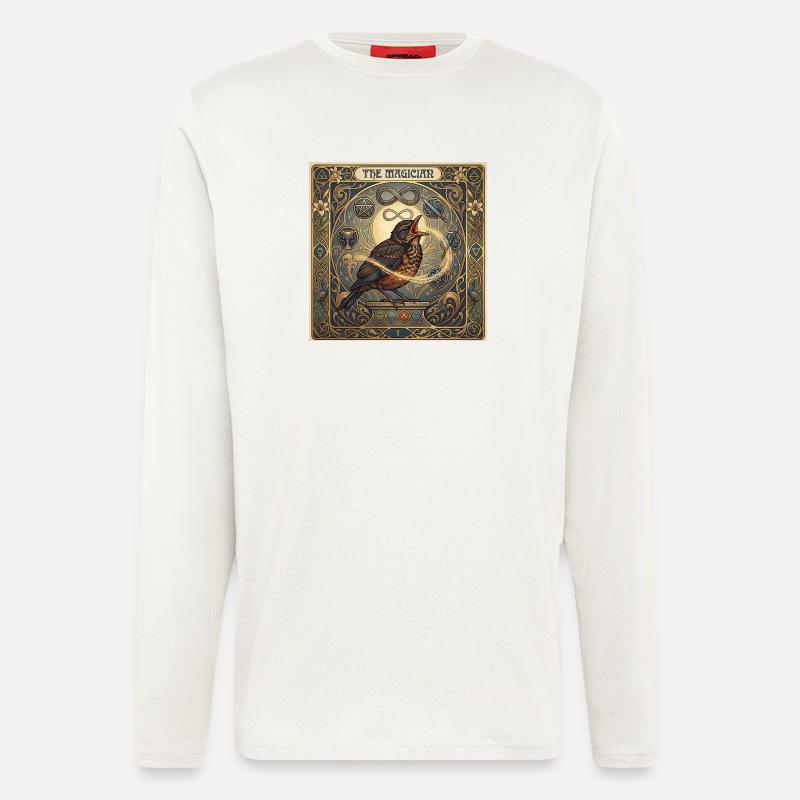 Amsel, der Magier - Langarmshirt - made by SPREAD  - OFF WHITE