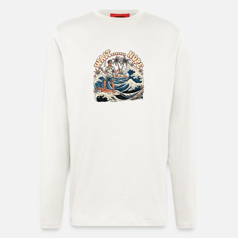 Wait Nope - Langarmshirt - made by SPREAD - OFF WHITE