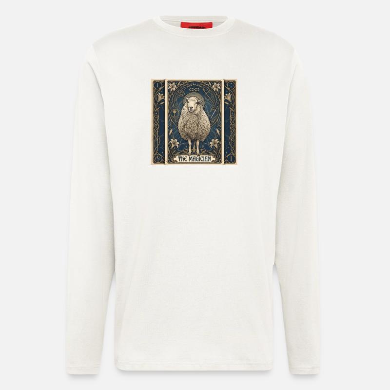 Mouton, le Magicien - Manches longues bio décontracté fabriqué en UE - OFF WHITE