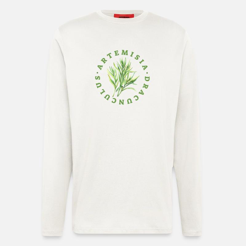 Artemisia Dracunculus Blattemblem - Langarmshirt - made by SPREAD - OFF WHITE