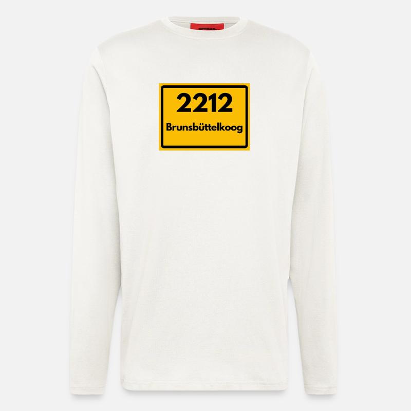 ALTE POSTLEITZAHL 2212 BRUNSBÜTTELKOOG - Langarmshirt - made by SPREAD  - OFF WHITE