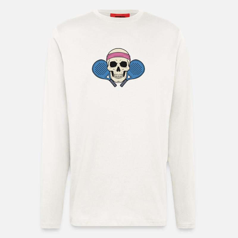 Padel Skull - Langarmshirt - made by SPREAD - OFF WHITE