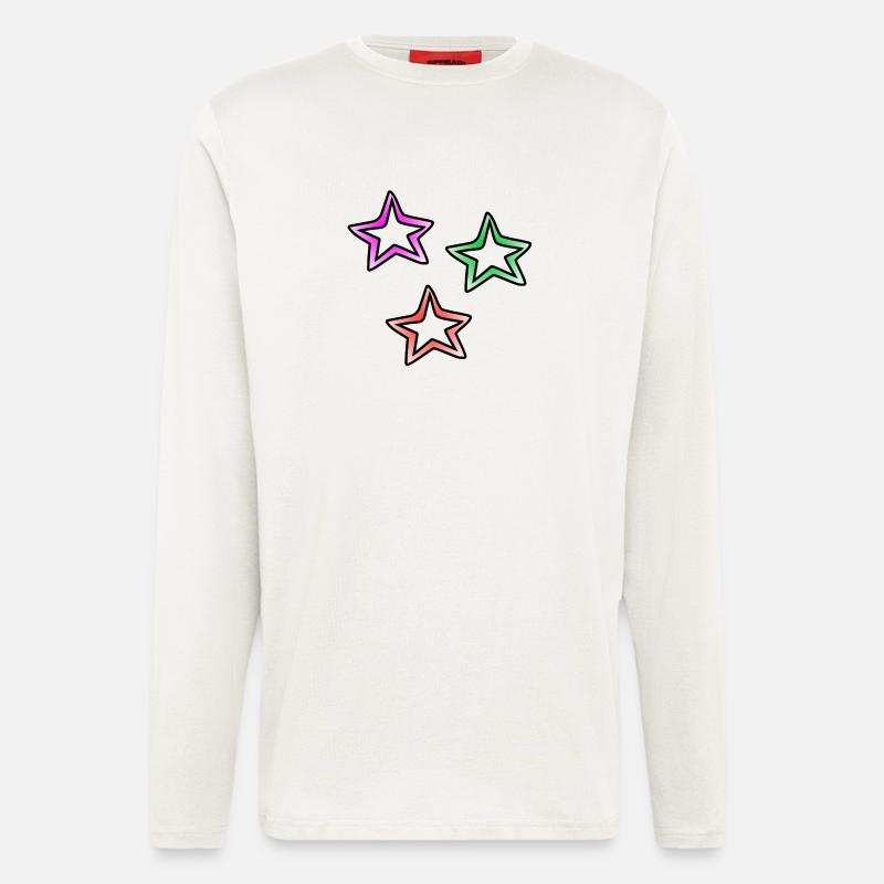 Sterne - Langarmshirt - made by SPREAD  - OFF WHITE