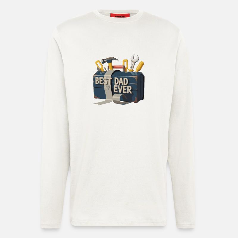 Best Dad Ever Toolbox - Longsleeve - made by SPREAD - OFF WHITE