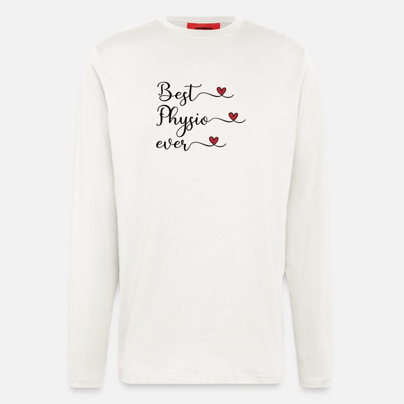 Bester Physiotherapeut - Langarmshirt - made by SPREAD  - OFF WHITE
