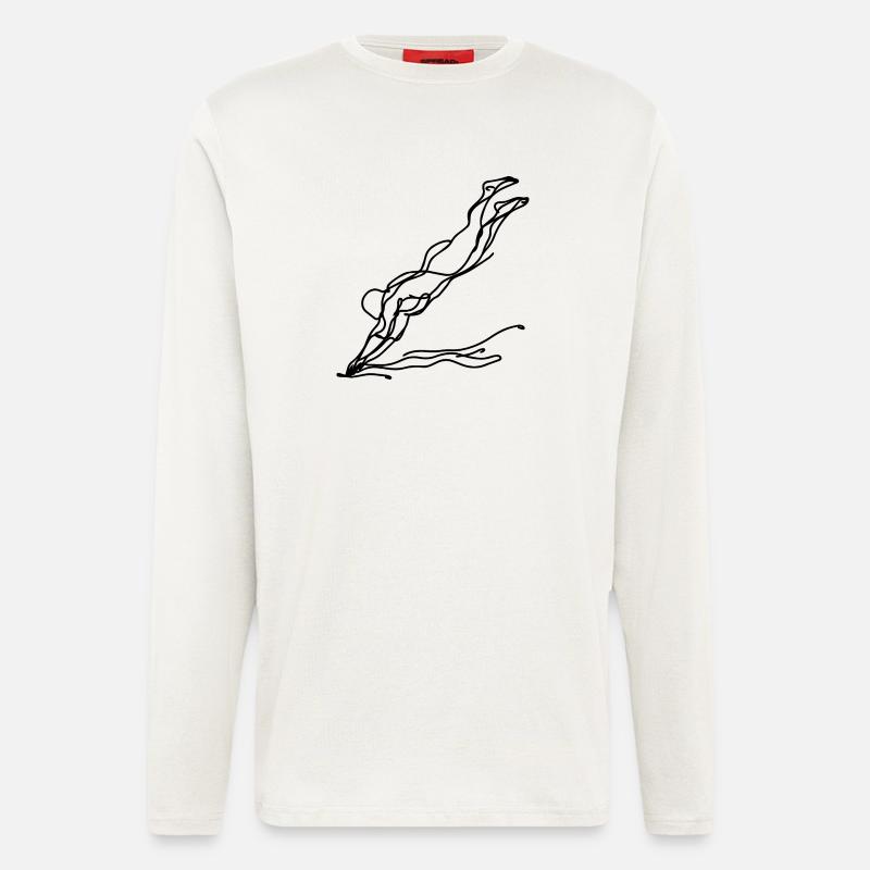 Swimmer Drawing - Longsleeve - made by SPREAD - OFF WHITE