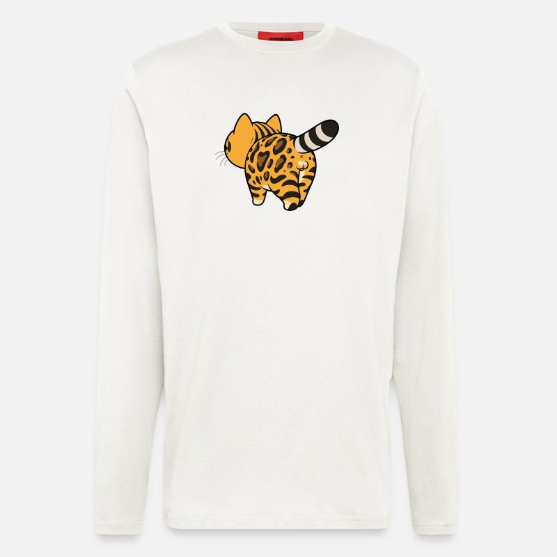 Convertisseur de motifs léopard - Manches longues bio décontracté fabriqué en UE - OFF WHITE