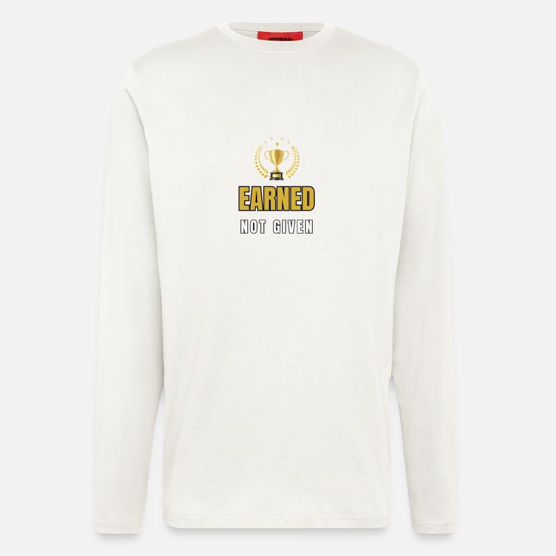 Verdient, nicht vergeben - Langarmshirt - made by SPREAD - OFF WHITE